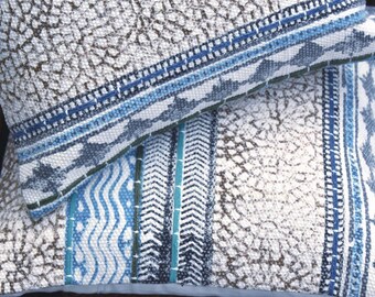 Handgemachter Schlammkissen-Bezug: Boho Dekokissen aus Baumwolle (45 x 45 cm)