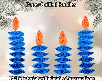 Tutorial para hacer una vela navideña con filigrana: adorno navideño DIY (patrón en PDF)