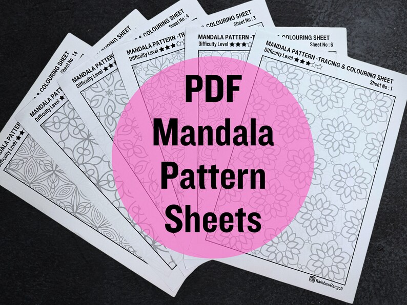 Colouring For Patterning 20 Mandala Pattern Sheets – Tracing and Colouring (digital Download) - Etsy