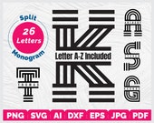 split monogram svg for Circuit, monogram for towels, split monogram svg stickers, split monogram alphabet bundle, monogram with frame svg