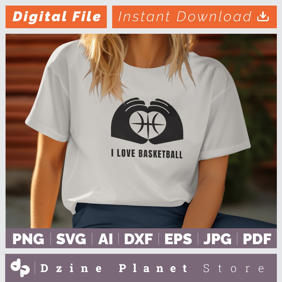 I Love Basketball Shirt SVG Basketball Heart SVG Basketball Etsy
