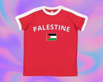Palestine Y2K    - Camiseta Estética - Ropa de Mujer - Estética Retro Blokette - Camiseta Y2K, Camisa para ella- Palestine