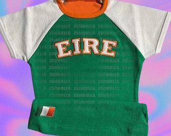 Y2K Eire Ireland Baby Tees - Camiseta Estética Bordada - Ropa de Mujer - Estética Retro Blokette - Camiseta Y2K, Camisa para ella- Ireland