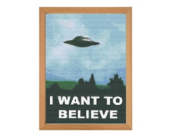 Patrón de punto de cruz Quiero creer