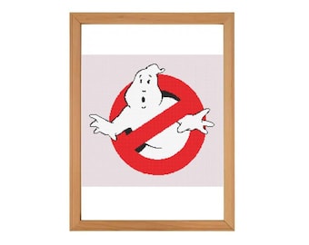 Patrón de punto de cruz del logotipo de los Cazafantasmas