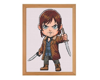 Chibi Daryl Cross Stitch Pattern