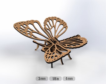 SVG Laser Cut Butterfly DIY Digital Download for Laser Cutters