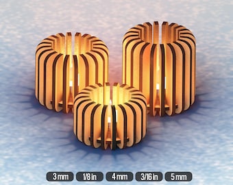 Tealight Holder SVG Bundle: Laser Cut Vector Files (Digital Download)