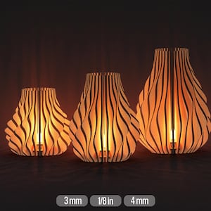 Laser Cut Tealight Holder Files Bundle for Laser Cutters SVG Candle Holders