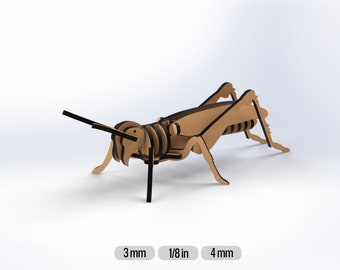 SVG Laser Cut Grasshopper DIY Digital Download for Laser Cutters