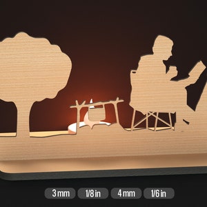 SVG Świecznik Tea light Sylwetka Cień Campingowy Świecznik Tealight Cyfrowe pobieranie