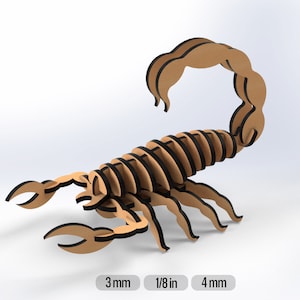 SVG Laser Cut Skorpion DIY Digital Download für Laserschneider