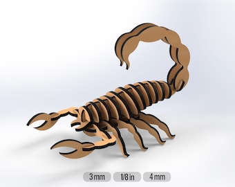 SVG Laser Cut Scorpion DIY Digital Download for Laser Cutters