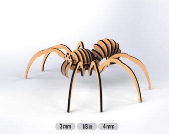 SVG Laser Cut Spider DIY Digital Download for Laser Cutters