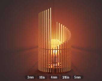 Desktop Light or Ceiling Chandelier Laser Cutting File Bundle