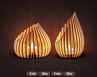 SVG Tealight Holder Tea light Bundle Digital Download Laser File