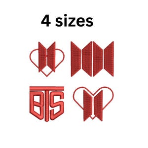 Heart Ribbon Embroidery Design | BS Monogram Stitch Pattern (Instant Download)  | Love Heart Stitch Design | Machine Embroidery Pattern |