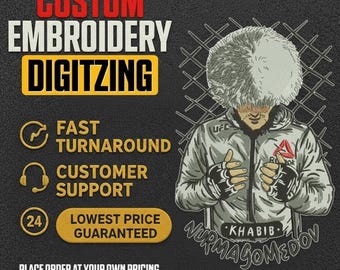 High-Quality Custom Embroidery Digitization | Custom Logo Digitizer | Personalized Pic Into Embroidery Digitization | Unlimited Revisions