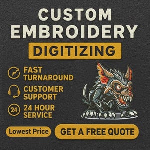 Custom Embroidery Digitizing Service | Logo, Patches, Patterns