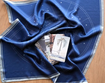 Silk Tarot Alter Cloth (navy blue)