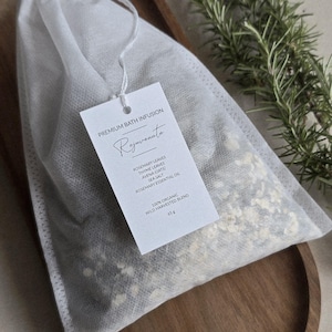 Rejuvenating BATH TEA BLEND sachets, Organic herbal bath tea, Relaxing soak, Spa gift, Aromatherapy