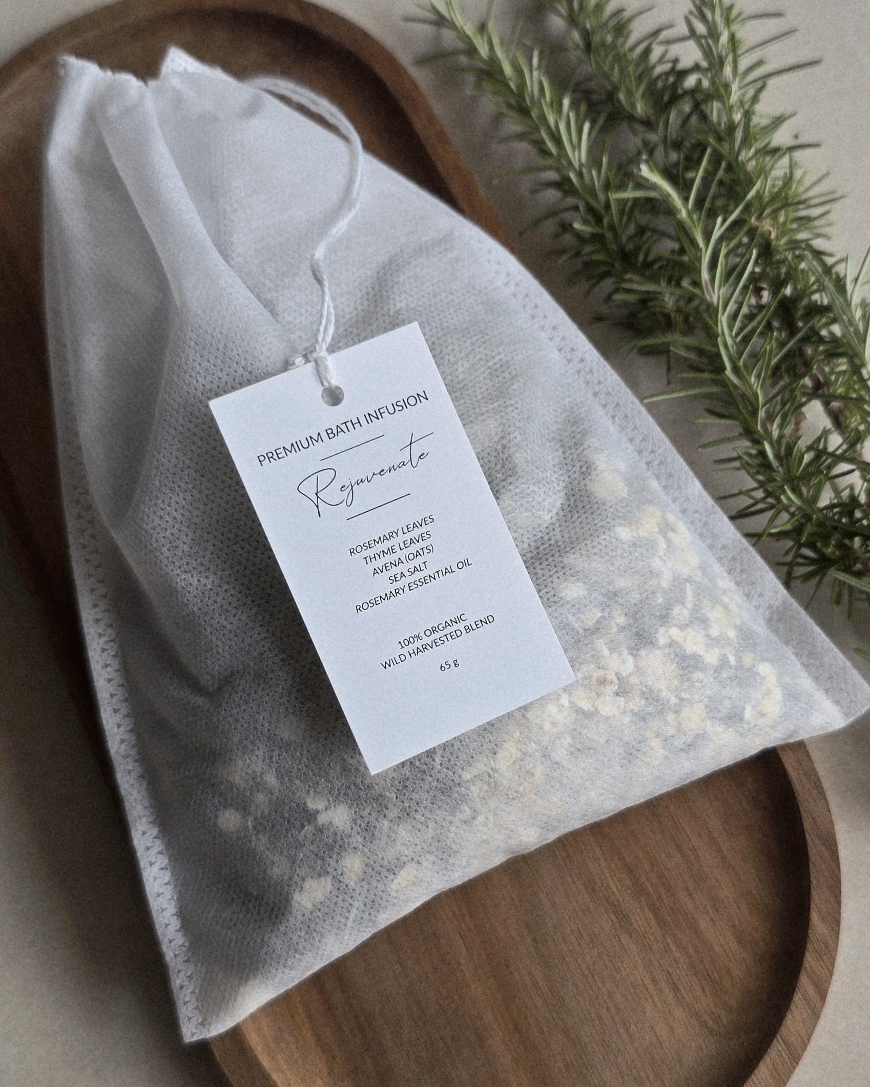Rejuvenating BATH TEA BLEND sachets, Organic herbal bath tea, Relaxing soak, Spa gift, Aromatherapy