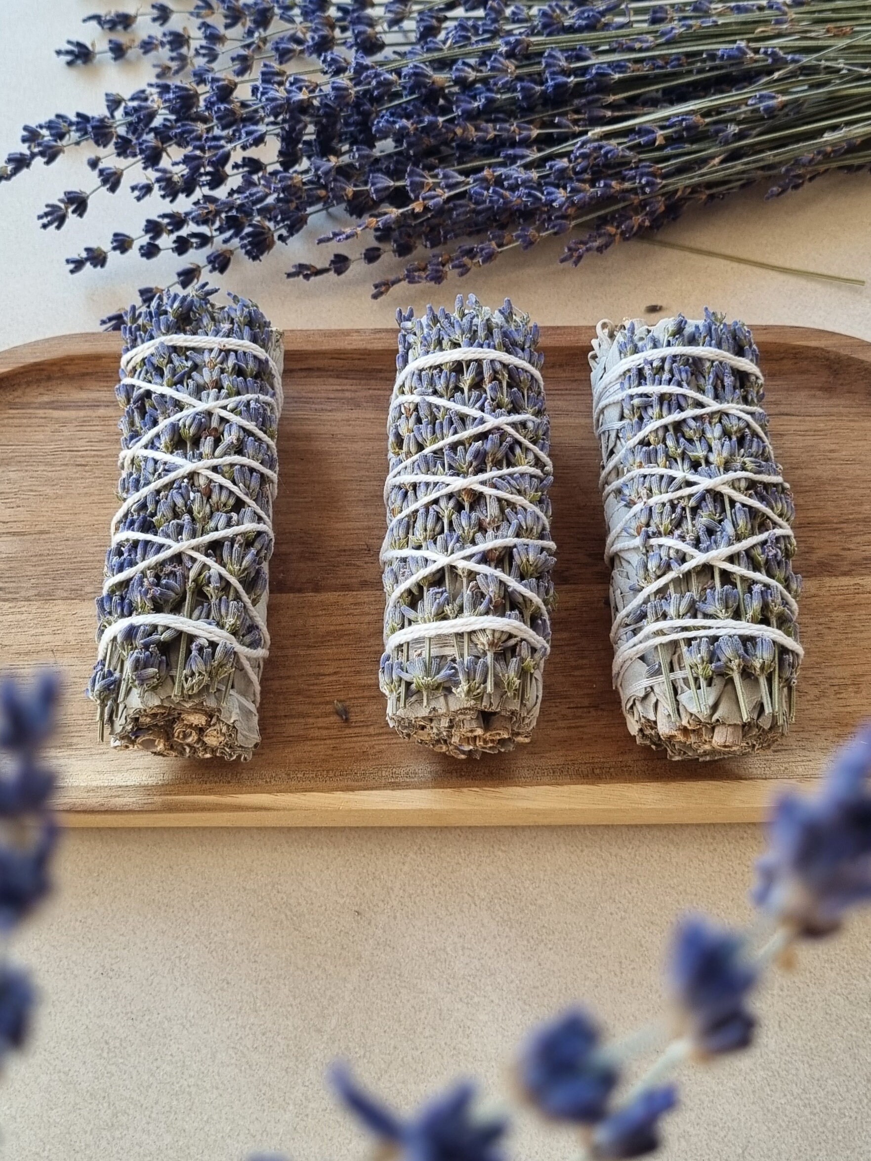 Super cute mini LAVENDER flowers smudge sticks (1 smudge)