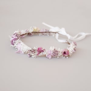 Dried Flower Crown, Bride Crown, Wedding Crown, Boho Bride Crown