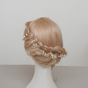 Baby's Breath  Hair Pin ,Dried Flower Small Hair Pin,Flower Bridal Flower Girl Bridesmaid Hair Accessories