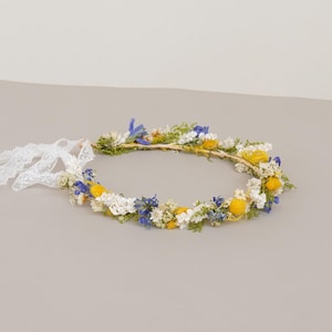 Dried Flowers Crown,Bridal Crowns,Wedding Crown,Boho Bride Crown
