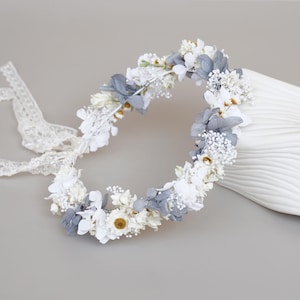 Dried Flowers Crown, Bride Crowns, Wedding Crown, Boho Bride Crown,Floral Crowns for Girls,Baby&#39;s Breath+Hydrangea Crown