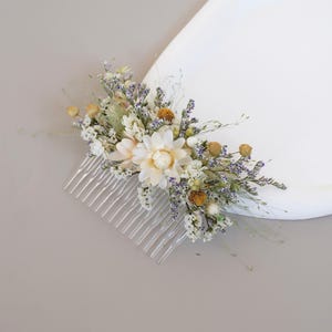 Natural Flower Hair Comb,Boho Wedding Hair Accessories,Dried Flower Hair Comb,Natural Dried Flower Mixed Bridal Hair Accessories
