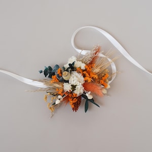 Dry Flower Corsages,Daisy Dried Wrist Flower,Boho Wrist Corsage Dried Flowers, Dry Flower Wrist  Corsage
