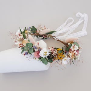 Daisy+Hydrangea Dried Flowers Crown, Dried Flowers Crown, Bride Crowns, Wedding Crown,  Boho Bride Crown