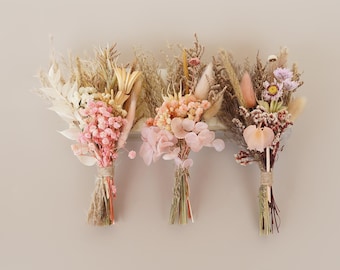 Pink Dried flowers  Mini Bouquet, Bohemian Mini Dried Flower Bouquet, Table Decorations, Center Decoration, Holiday Gift