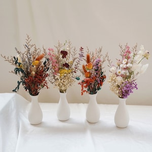 Mini Dried Floral bouquet, Mini dried flower in a vase, Holiday gift, vase arrangement, Table decorationWedding centrepieces
