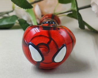 4" Glass Pipe,Beautiful Red Spider Glass Pipe,Cute Little Pipe,Unique Collectible Pipe,Novel Glass Spoon Pipe,Gifts For Girls