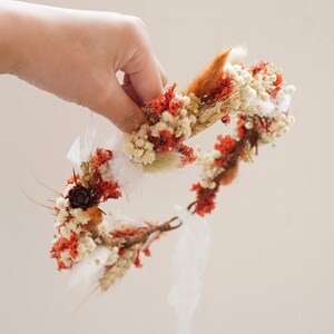 Baby&#39;s Breath Dried Flowers  Crown,Dried Flowers Crown,Bridal Crowns,Wedding Crown,Boho Bride Crown