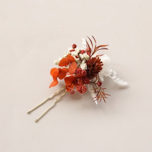 Baby&#39;s breath +Hydrangea  dried flower hair pins ,Dried flowers hair pin,Bridal Hair pin, Rustic Boho Bridal hair piece