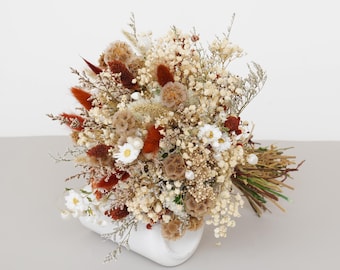Getrocknete Blumen-Brautstrauß, getrocknete Blumen-Blumenstrauß für Hochzeit, Blumenstrauß, Boho-Hochzeits-Trockenblumen