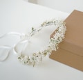Baby's Breath Crown,Dried Flowers Crown,Bridal Crowns,Wedding Crown,Boho Bride Crown