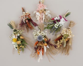 Dried flowers rose Mini Bouquet, Bohemian Mini Dried Flower Bouquet, Table Decorations, Center Decoration, Holiday Gift