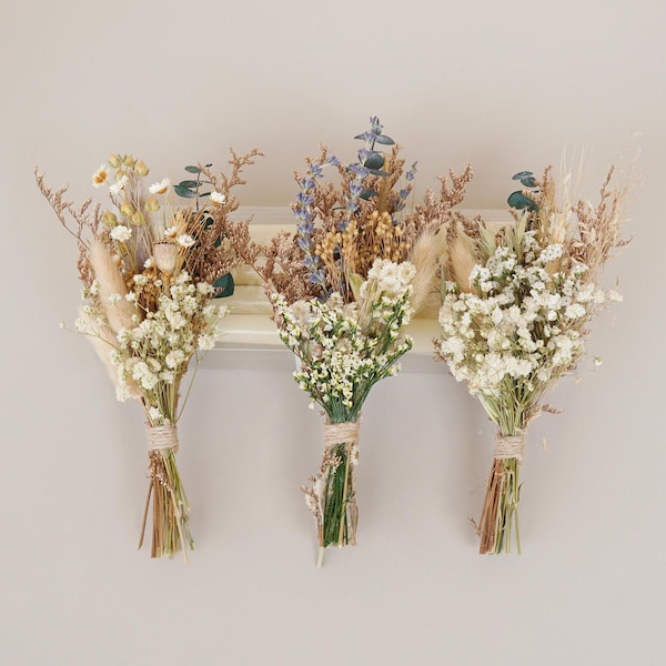 Mini Dried Floral Bouquet,Bohemian Mini Dried Flower Bouquet, Table Decorations, Center Decoration, Holiday Gift
