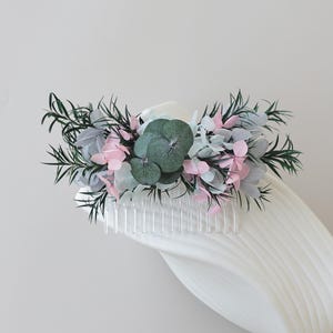 Dried Floral Hair Combs,Eucalyptus Dry Flower Hair Comb,Natural Dried Flower Mixed Bridal Hair Accessories,Hair Comb With Flower