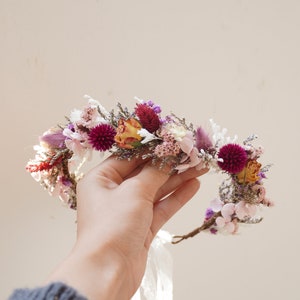 Boho Dried Flower Crown/Wedding Hair Accessory