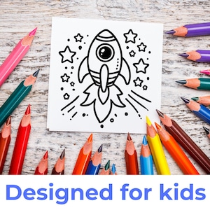 7 Big Rockets Coloring Pages for Kids - Printable Rockets Coloring ...
