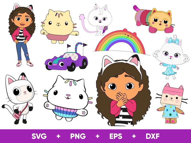Gabbys Dollhouse SVG, Gabbys Dollhouse Png, Layered Digital Vector File ...