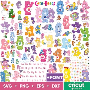 Paquete SVG de osos cariñosos, Fuente Svg de osos cariñosos, Archivos Svg de insignias del vientre, Archivos Svg de osos cariñosos para Cricut y silueta, Descarga digital de imágenes prediseñadas
