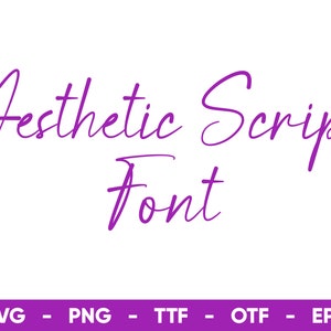 Ästhetische Script Schrift SVG, handgeschriebene Schrift, schöne Kalligraphie Schrift SVG-Dateien für Cricut, ttf, otf, png, eps, svg digitaler Download