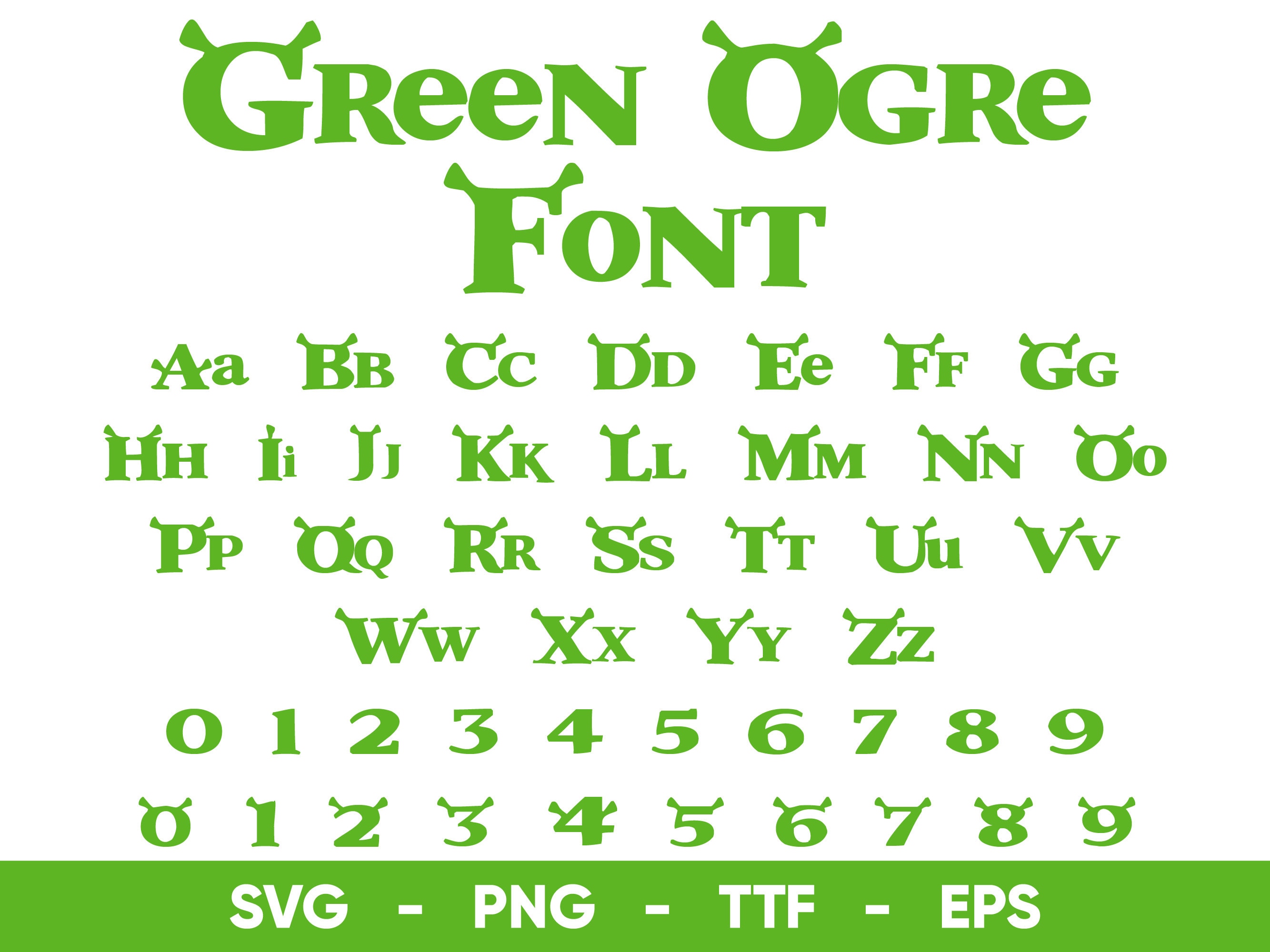 Shrek Font Png Shrek Alphabet Shrek Letters Shrek Clipart 